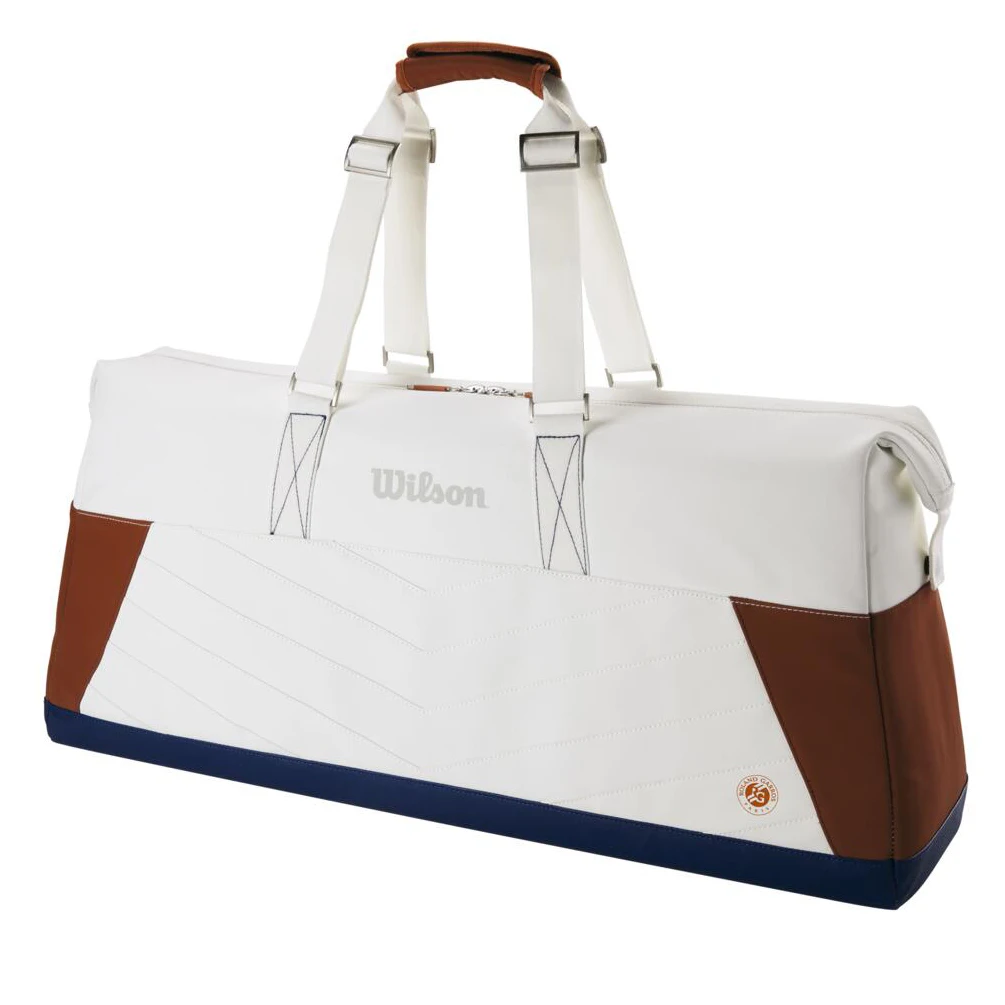 Wilson 2024 roland garros tênis duffel raquete saco super tour grande saco de tênis max para 5 raquetes com bolso interno independente