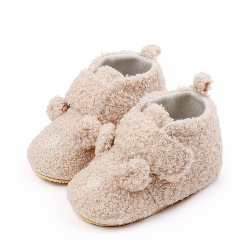Chaussures d'hiver pour bébé, baskets souples et chaudes, semelle TPR, antidérapantes, ours mignon, Design Animal, nouvelle mode 0-9-18M BYQ3202, 2024