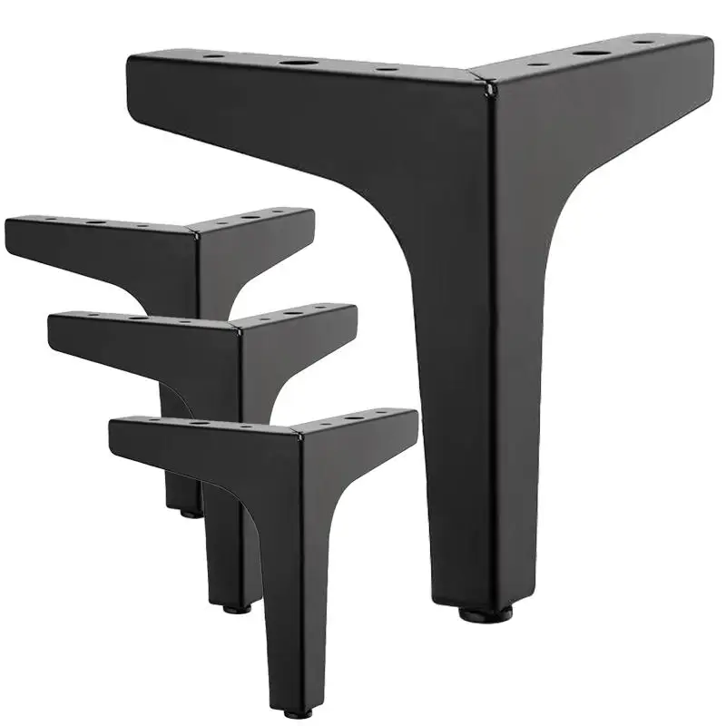4本のキャビネット脚金属家具脚、モダンな金属三角形家具の足DIY交換用キャビネット食器棚ソファソファ椅子