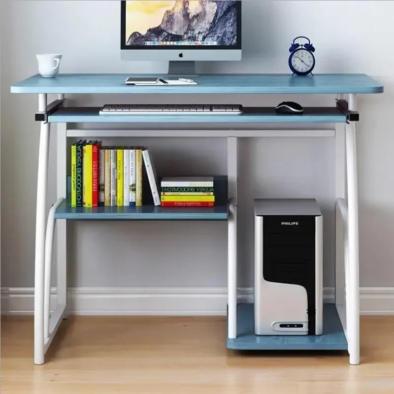 Modern Computer Desk with Keyboard Bracket PC Workstation Study Writing Table Home Office Furniture Durable