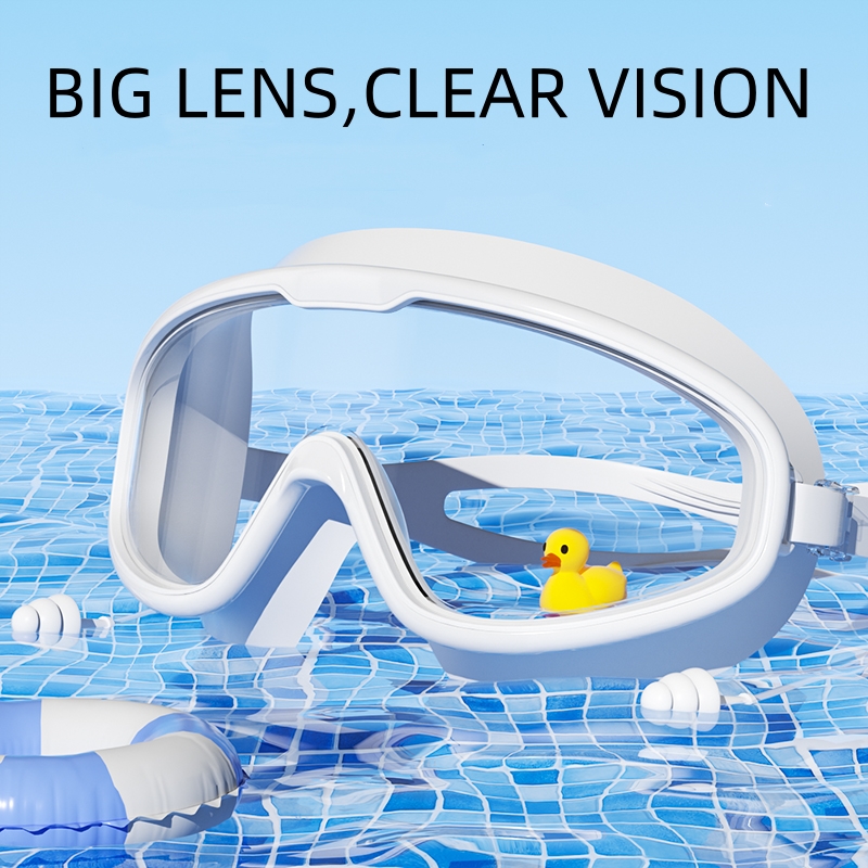 Swimming Goggles Big Frame Swimming Goggles Big Frame HD Wide View Anti-Fog UV Protection Swimming Goggles for Adults No Leaking