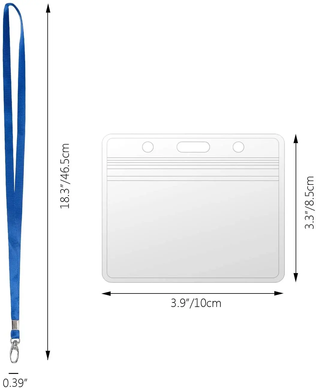 20 Uds cordones soporte para tarjeta de identificación funda para tarjeta de identificación funda impermeable bolsa Protector de plástico plástico transparente placa de nombre impermeable