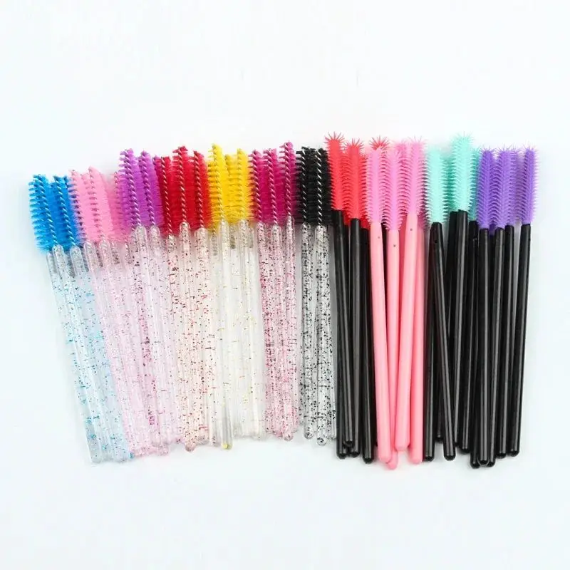 Conjunto de 5 Pincéis de Maquiagem Reutilizáveis com Cristais Rosa para Entusiastas de Beleza e Cosméticos