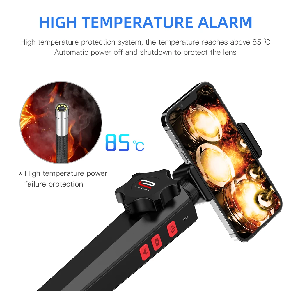 1080P Auto Reparatur Endoskop dreh Endoskop für Auto 6 MM/8,5 MM 180 Grad Lenkung Inspektion Objektiv mit 8 LED Tragetasche IP67