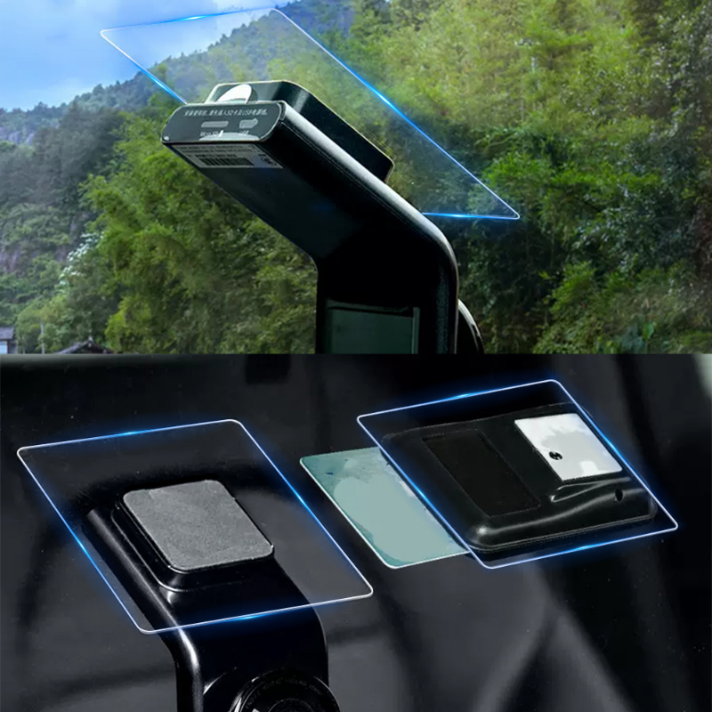 Pegatina electrostática transparente de doble cara para parabrisas de coche, sin costuras, para cámara de salpicadero ETC, soporte de película de pasta DVR transparente para coche