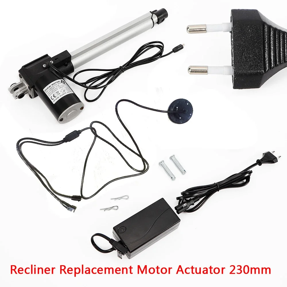 Actionneur Linéaire Durable avec Capacité de Charge 6000N, Moteur 24V, Course de 9 Pouces pour Appareils Compacts