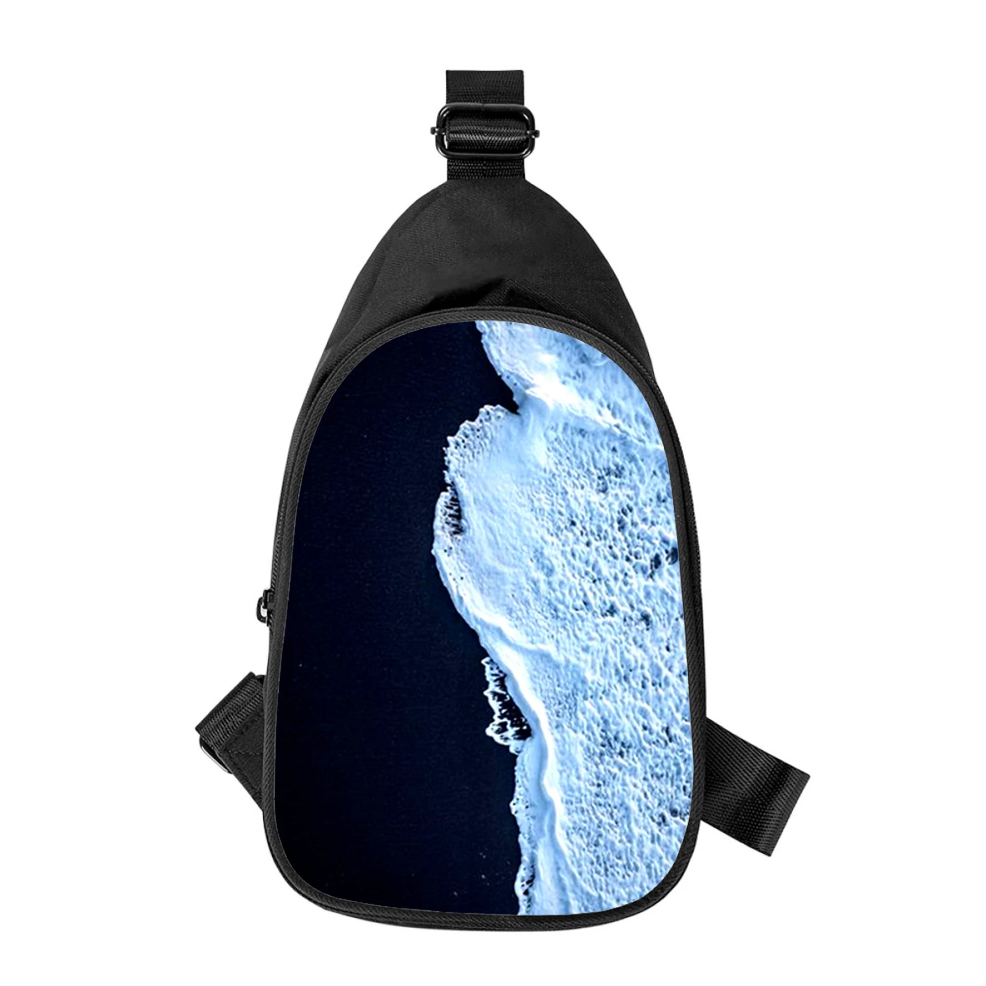 Strand Meer Landschaft 3D-Druck neue Männer Kreuz Brusttasche diagonal Frauen Umhängetasche Ehemann Schule Taille Pack männliche Brust Pack