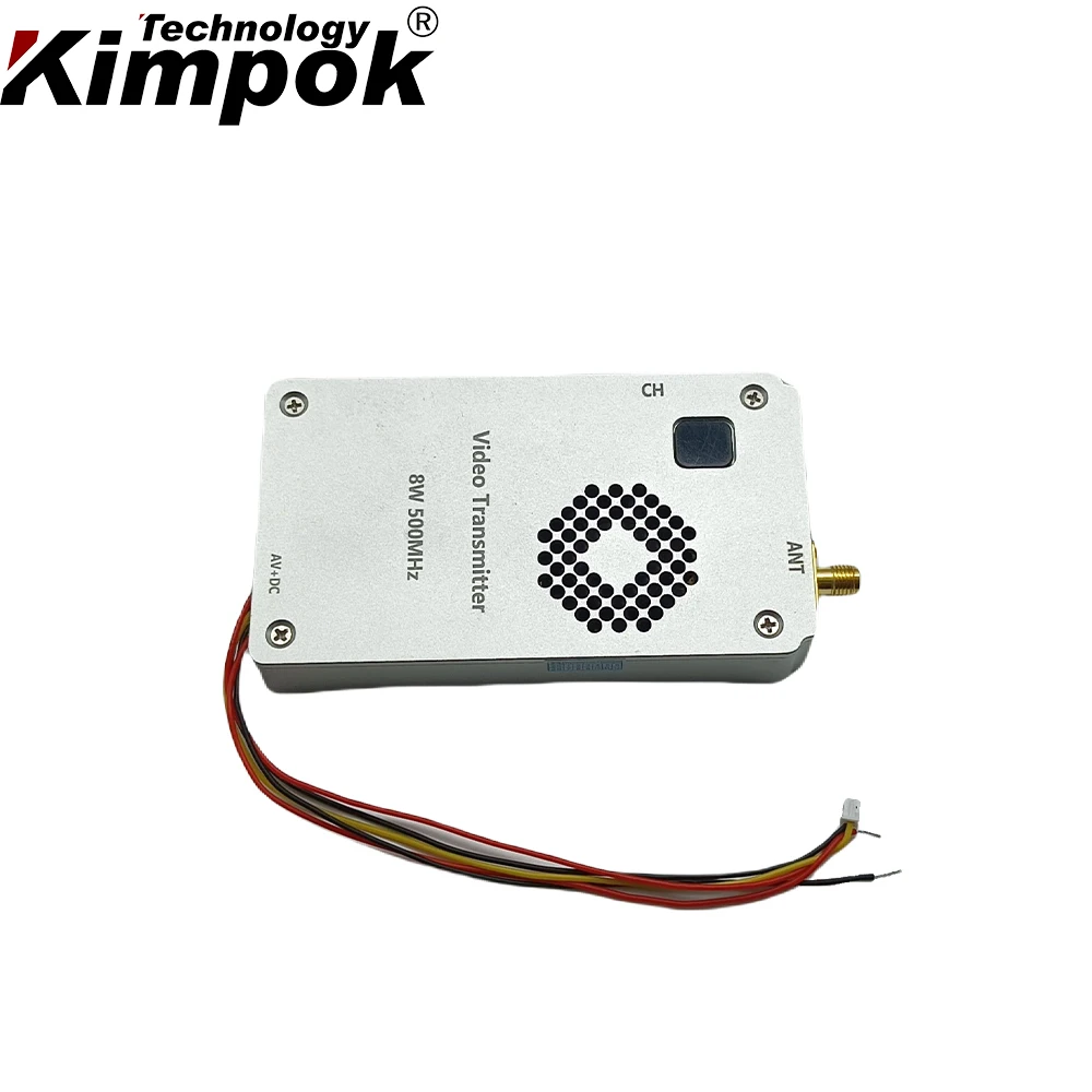 Transmissor e receptor de vídeo sem fio 500Mhz 8W Fpv Link de vídeo com 8 canais