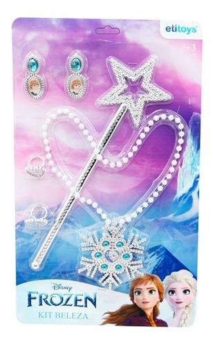 Kit Beleza Infantil Frozen Com Acessórios 6 Peças Etitoys