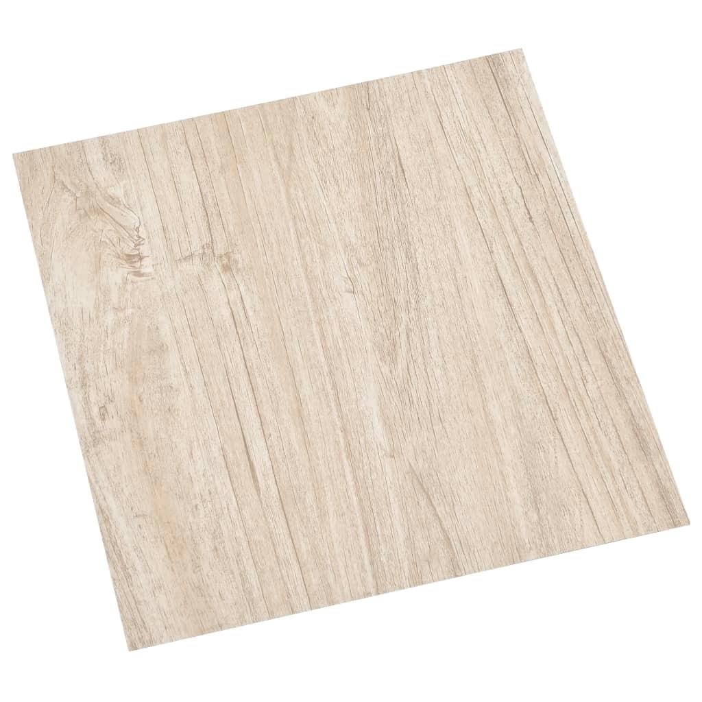 Self-Adhesive Light Brown PVC Flooring Planks - 20 pcs, 1.86 m² | Easy Install Luxury Vinyl Tiles