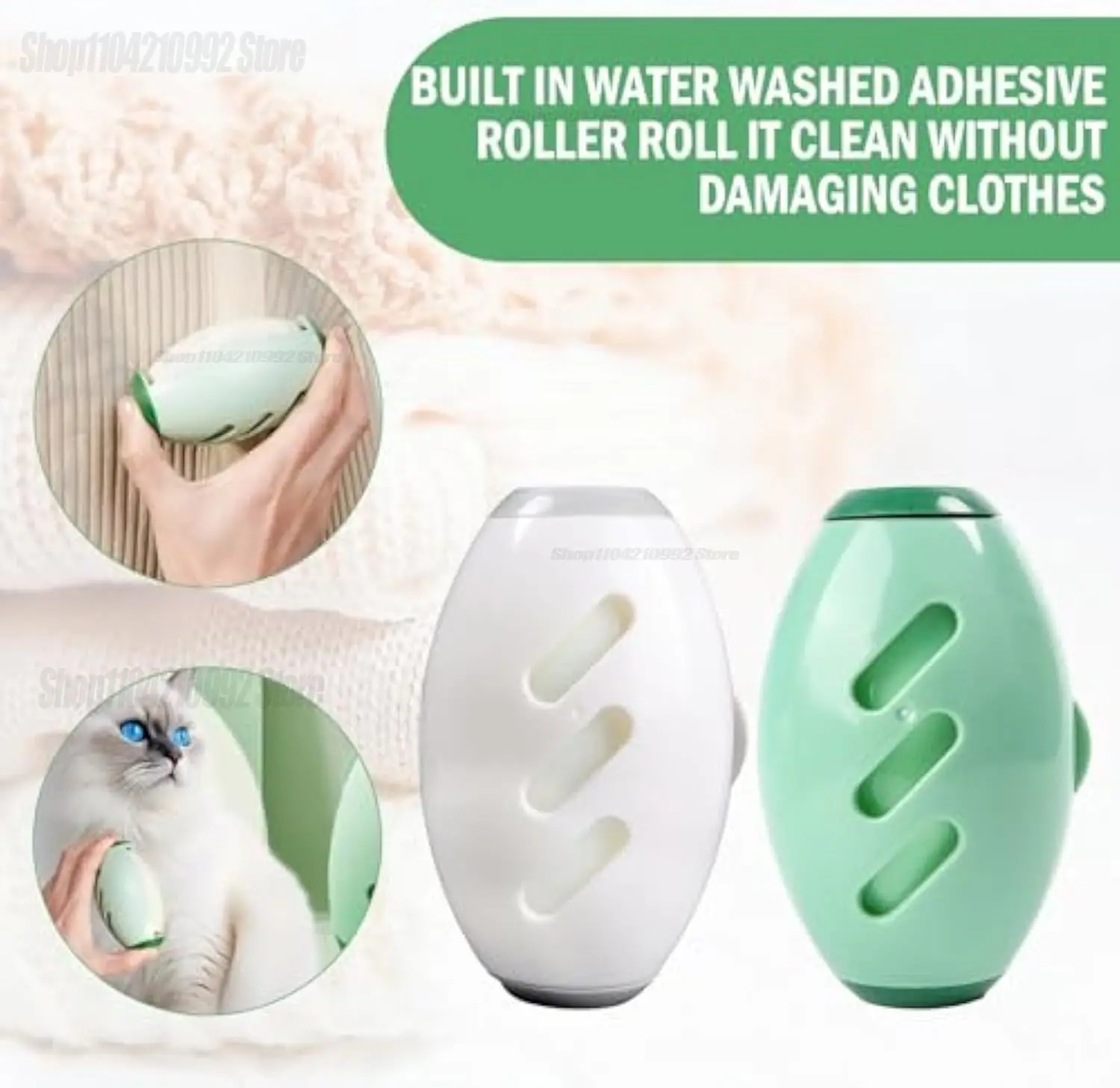 Rodillo eliminador de pelusas portátil, lavable, necesario para ropa de mascotas, eliminador de pelusas verde, herramienta de eliminación de pelusas, plástico duradero