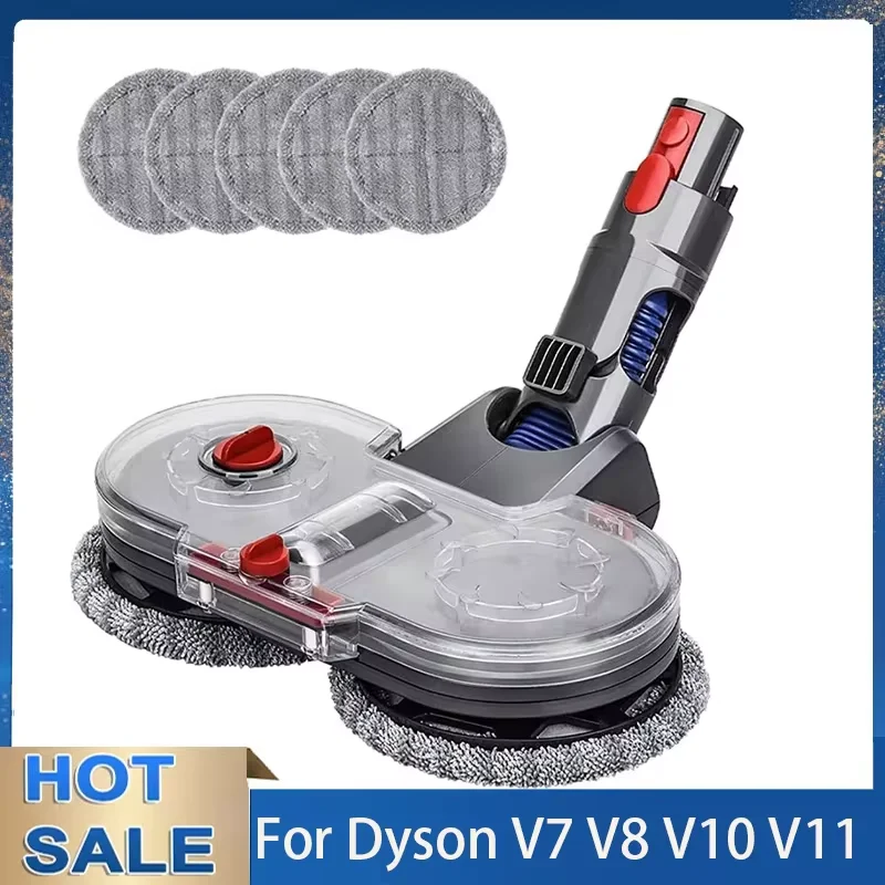 Cabezal de fregado eléctrico en seco y húmedo para Dyson V7 V8 V10 V11 V15 G5, piezas de aspiradora que incluyen tanque de agua