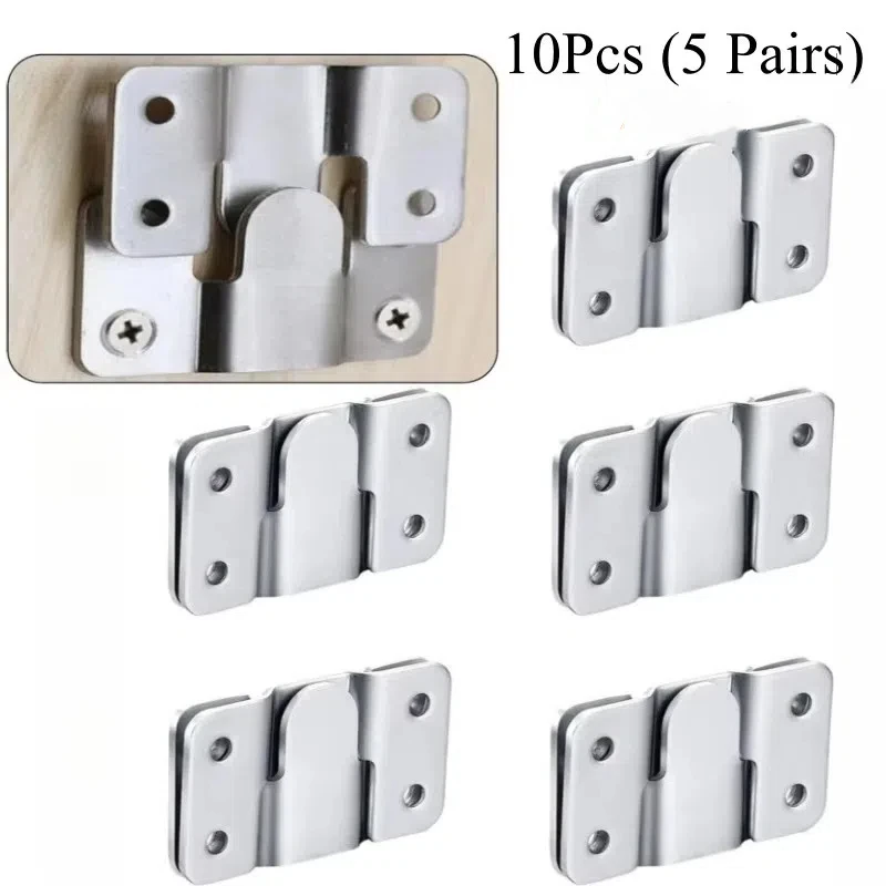 Soporte de montaje empotrado, hebilla colgante entrelazada, conector para muebles, colgador de marco de fotos de pared, ganchos para marcos de fotos, 10 Uds.