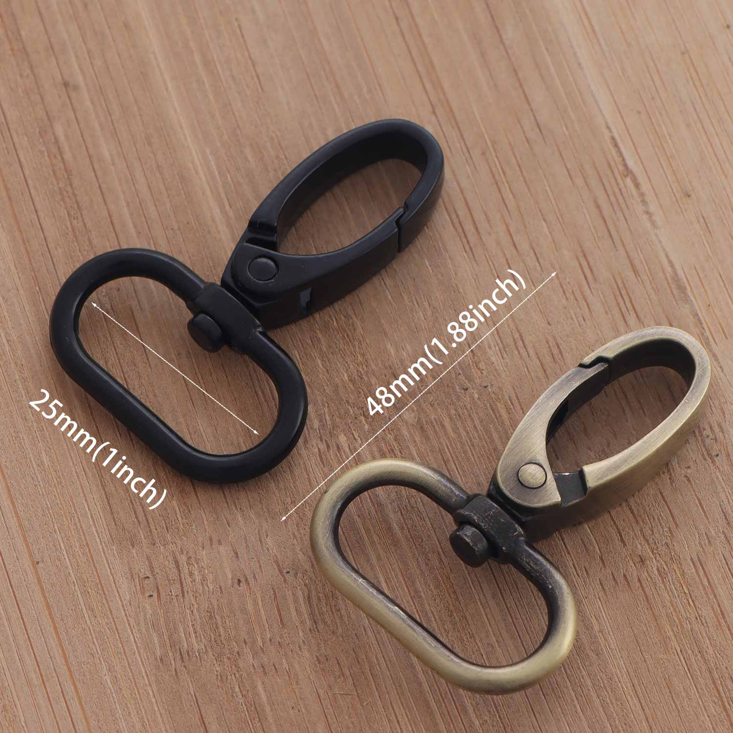 5 uds cierre de langosta giratorio para bolsa de correa hebillas de Metal correas cinturón mosquetones llavero mosquetón accesorios DIY
