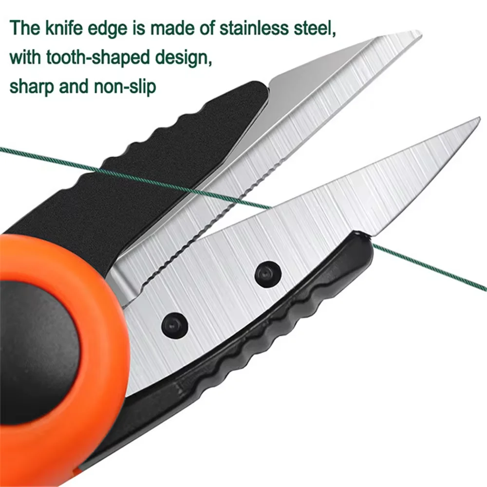 Tijeras plegables en forma de camarón, tijeras de acero inoxidable, cortaúñas, uso de pescado, cortador de línea de pesca, accesorios para pesca