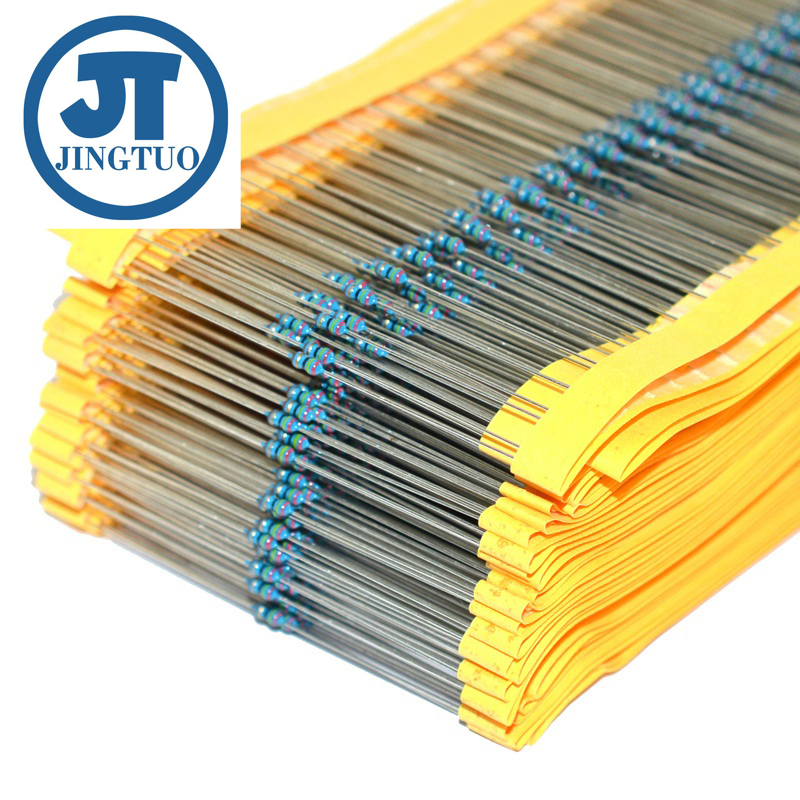 100 Uds 1/8 vatios resistencias de película metálica 1/6W 2R 3,3 4.7E 5.1R 9.1R 100 150 180 240K 270 360K 510 560 620 750 820 910K 1R-1M Ohm