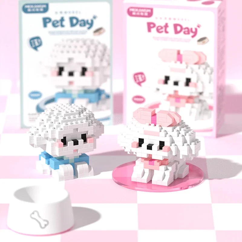 MINISO Строительные блоки для игрушек Lego, 3D модель кота и собаки, мини-головоломка с милым домашним животным, набор блоков с героями мультфильмов, подарки с котенком хаски