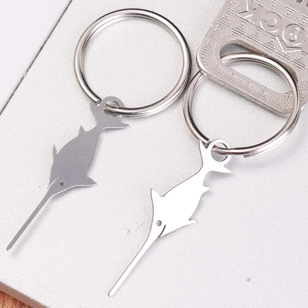 Aiguille universelle en acier inoxydable en forme de poisson-épée, dé à coudre pour Smartphone, retrait du plateau de carte Sim, broche d'éjection, outil clé, pointes de cartes Sim
