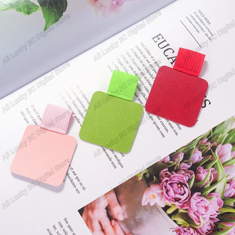 6-1pcs Pen Loops Pencil Holders Self-Adhesive PU Leather Pad for Stylus Pencil Books Notebooks Anti-lost Anti-fall Elastic Loops