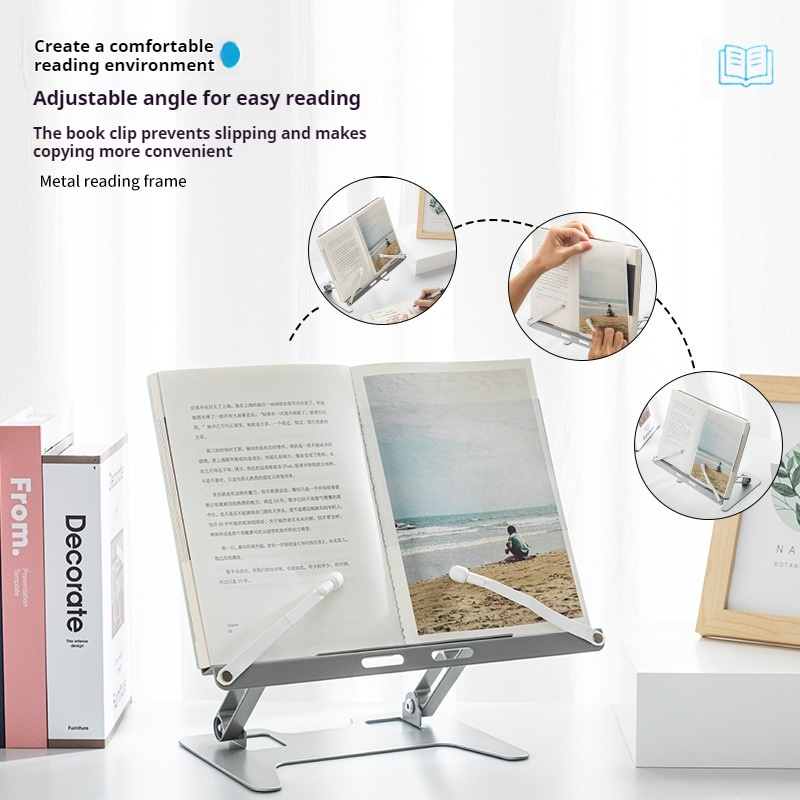 Extendable And Adjustable Multifunction Reading Stand Carbon Steel Suitable For Reading Mobile Phones Laptops Office Study Tools