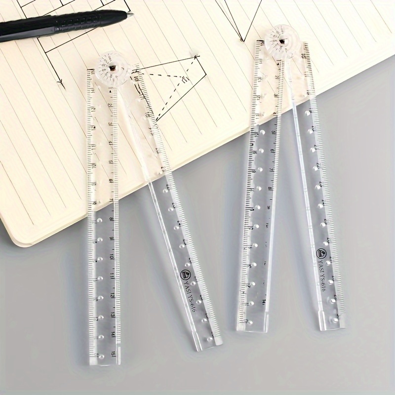 Sturdy transparent foldable ruler - suitable for school, home and office!