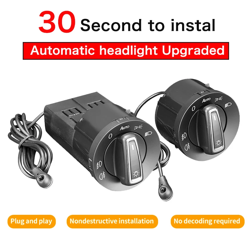 Para VW Passat B5 B7 Transporter T5 Tiguan Jetta MK6 Golf 4 6 Beetle interruptor de faro automático accesorios de Sensor cabeza automática
