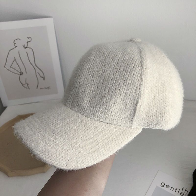 Gorra Snapback de piel de conejo cálida, gorra de béisbol ajustable a prueba de viento para hombres y mujeres, gorra con visera para viajes al aire libre de Otoño Invierno