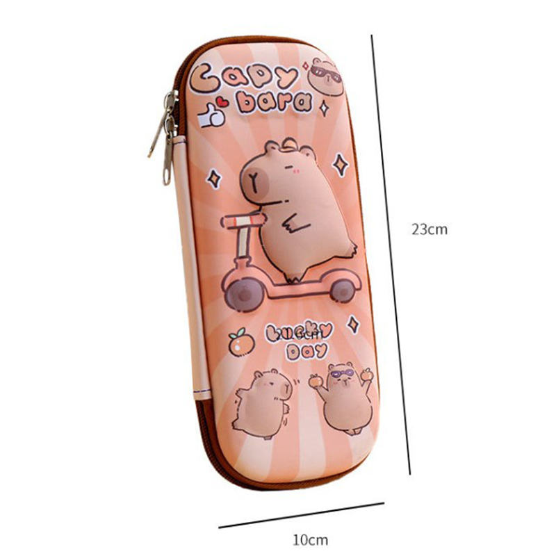 3D 立体かわいい漫画カピバラ大容量ペンケース多機能クラッチバッグ文具学生用品