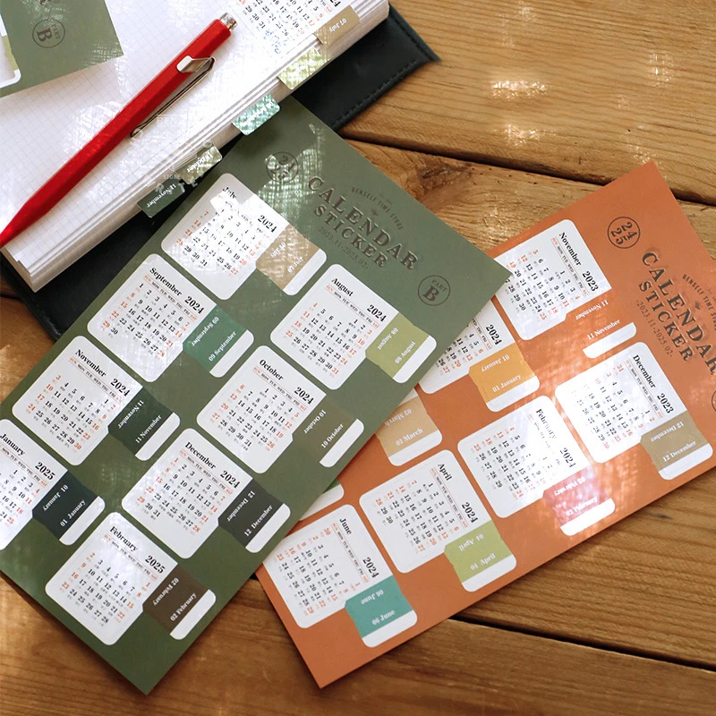 2025 2026 カレンダーステッカーかわいいジャーナルプランナーインデックスステッカーノートブックブックマークアジェンダラベルタグかわいい文具オフィス
