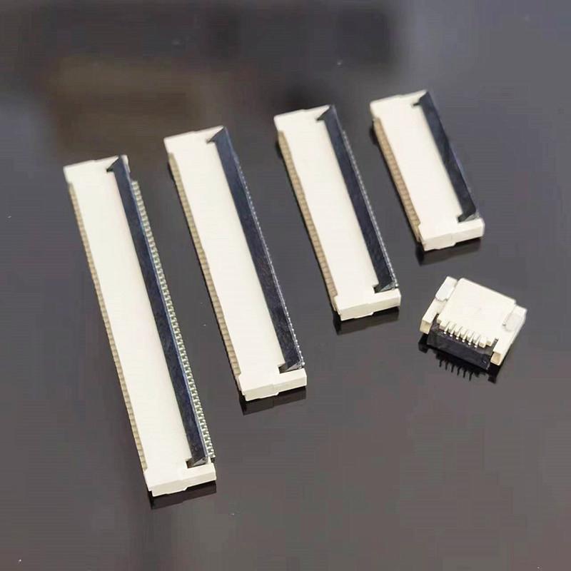 10PCS 0.5mm FPC Flexible Flat Flexible Cable Socket SMD Front Insertion&Rear Flip Cover Double-Sided Top-Bottom Connection lock