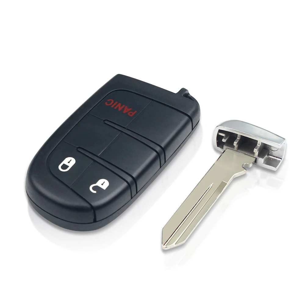 KEYYOU 2/3/4/5BTN carcasa para llave inteligente de coche para Jeep Grand Cherokee Dodge Ram 1500 cargador de viaje Dart Challenger Durango