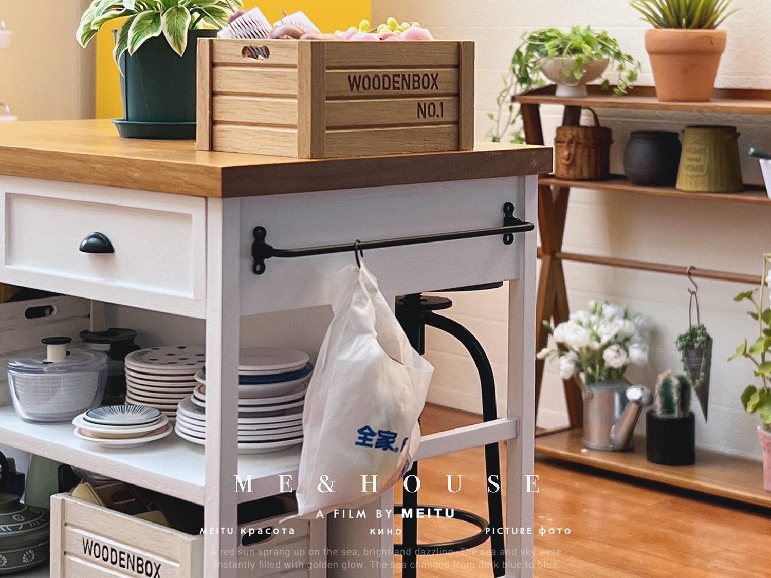 Năm 1/6 Nhà Búp Bê Mô Hình Nội Thất Mini Mẫu Bàn Bếp Treo Cần