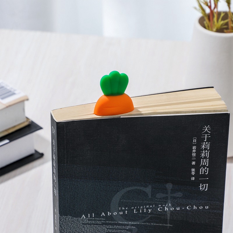 น่ารัก Kawaii แครอทบุ๊คมาร์คการ์ตูน 3D สเตอริโอเครื่องหมายหนังสือสําหรับเด็ก DIY ตกแต่งของขวัญโรงเรียนสํานักงานเครื่องเขียน