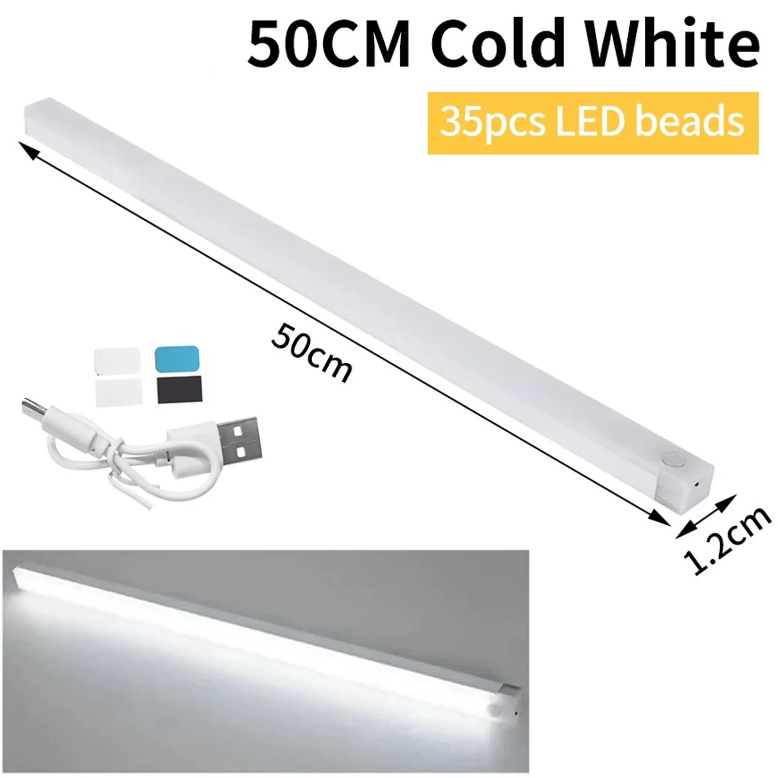 Luce per armadio con sensore di movimento a LED Luce notturna a induzione ricaricabile USB Lampada per rilevatore portatile wireless Retroilluminazione per scale da cucina