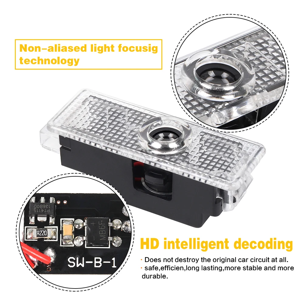 2 SZTUK do E60 E46 E61 F07 F10 F11 F18 E63 E65 E90 E92 E93 E91 F30 Projektor LED do drzwi samochodowych Welcome Ghost Shadow Light Akcesoria