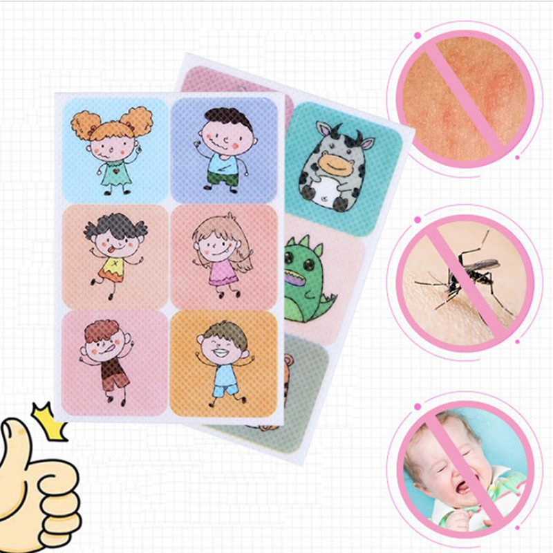 120/240 pces remendo do mosquito dos desenhos animados 100% natural não tóxico repelente do mosquito anti-mosquito remendo repelente para crianças