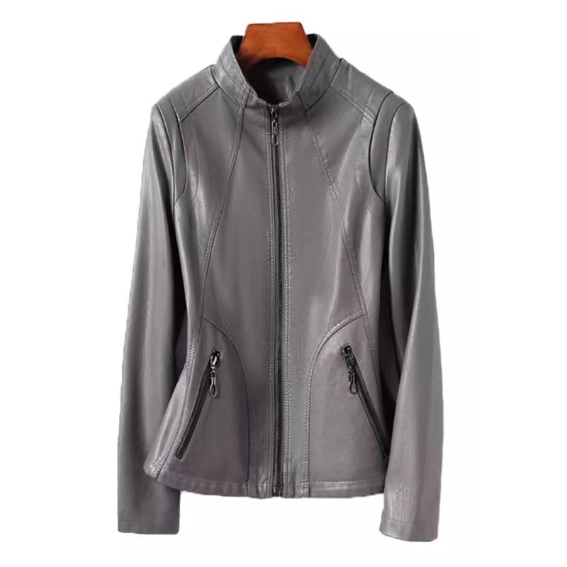 ฤดูใบไม้ผลิฤดูใบไม้ร่วงผู้หญิงแกะผิวCoat 2025 สุภาพสตรีขนาดใหญ่ขนาด 5XLของแท้หนังแจ็คเก็ตหญิงเกาหลีคอปกหนังเสื้อ