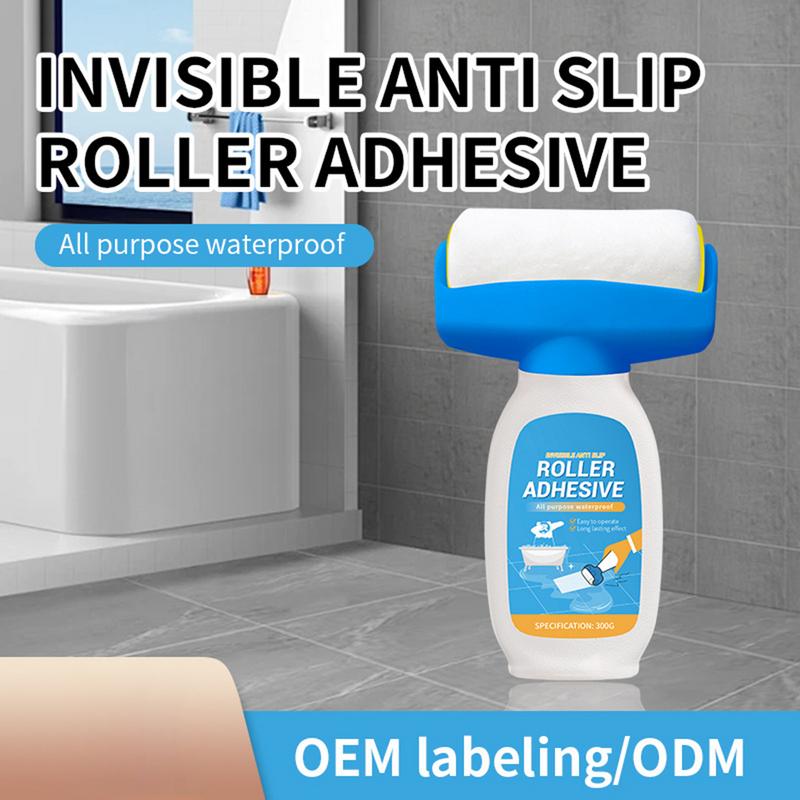 Нескользящее покрытие для плитки для ванны, прозрачная противоскользящая краска, прозрачный противоскользящий валик для ванны, клей для домашних полов, ванных комнат, душа