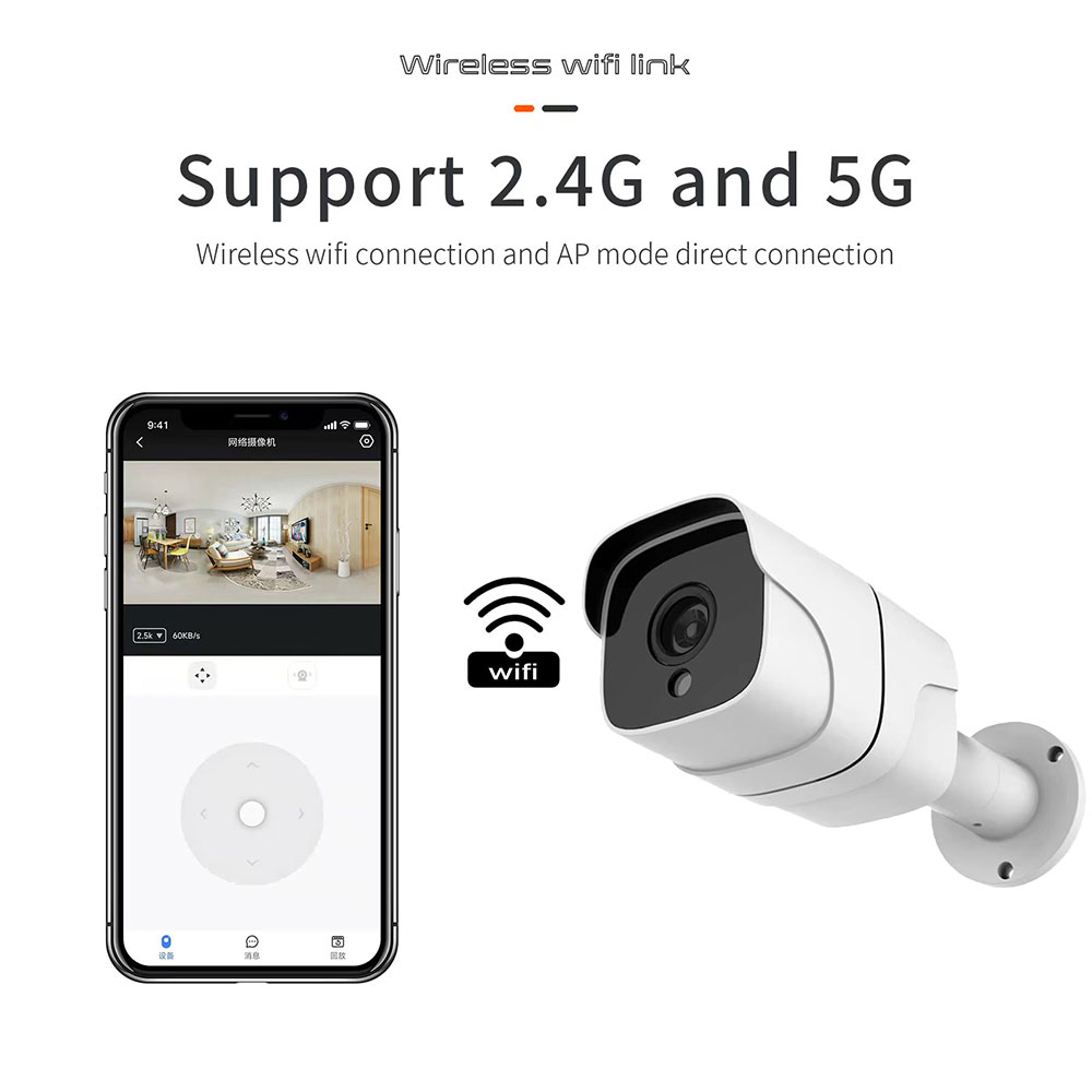 Tuya 5G Wifi cámara IP bala al aire libre 5MP cámara de seguridad para el hogar detección de movimiento 1080P HD Color visión nocturna Audio vigilancia