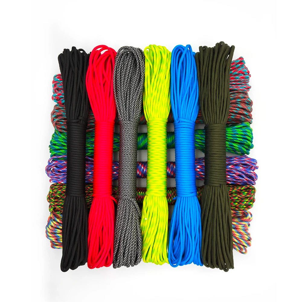 Dia.4mm 9 núcleos de suporte paracord para sobrevivência pára-quedas cordão acampamento escalada corda caminhadas varal