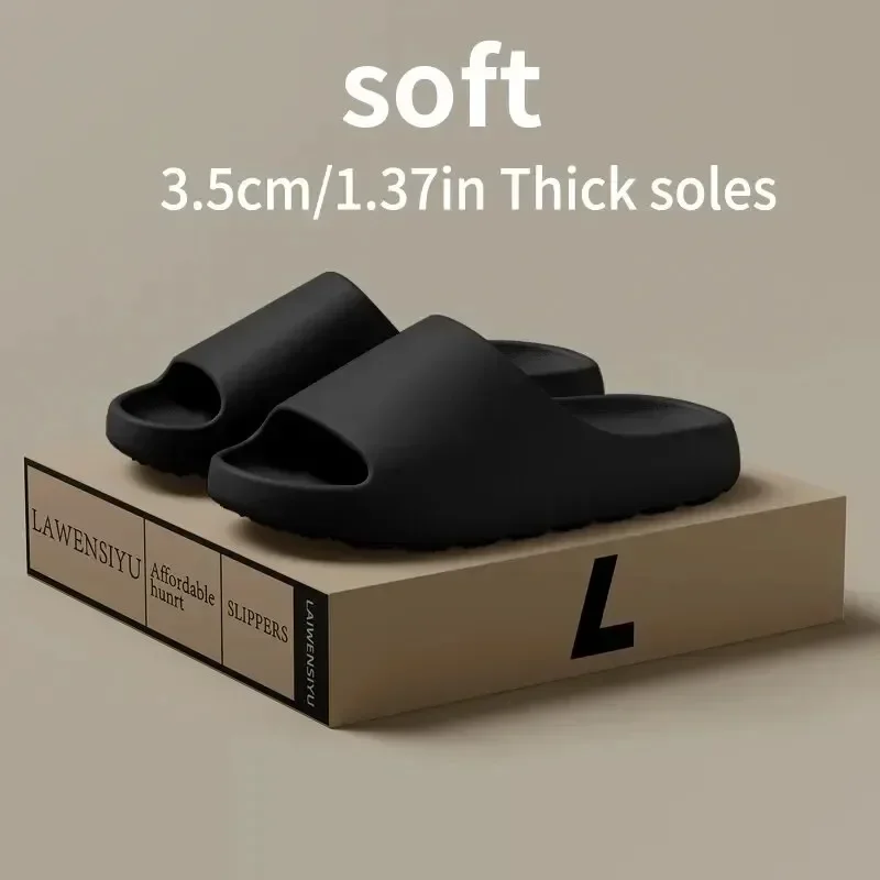 Chinelos femininos EVA macios com sola grossa chinelos da moda de verão e sandálias de praia Yeezys Slides masculinas