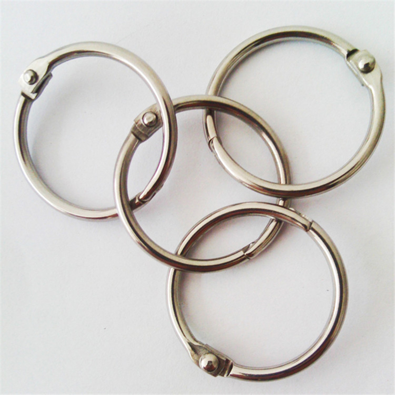 100 個金属リングバインダー DIY アルバムサークルルーズリーフブックフープオープニングオフィス製本用品フォトアルバム 15/20/25/30/35/43 ミリメートル