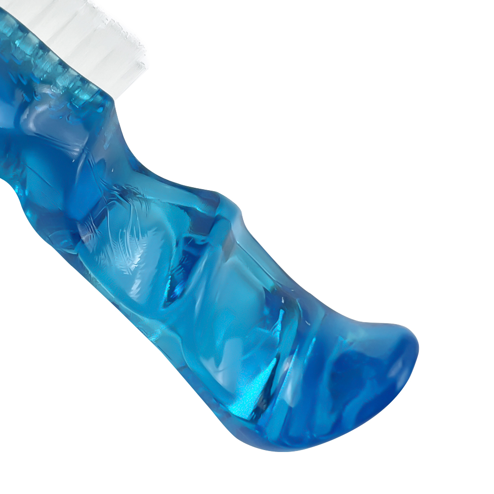 Mini T-shape Denture Brush Cleaning Toothbrush Gum Cleaner False Teeth Brushes Oral Care Multi-Layered Bristles Single Sided