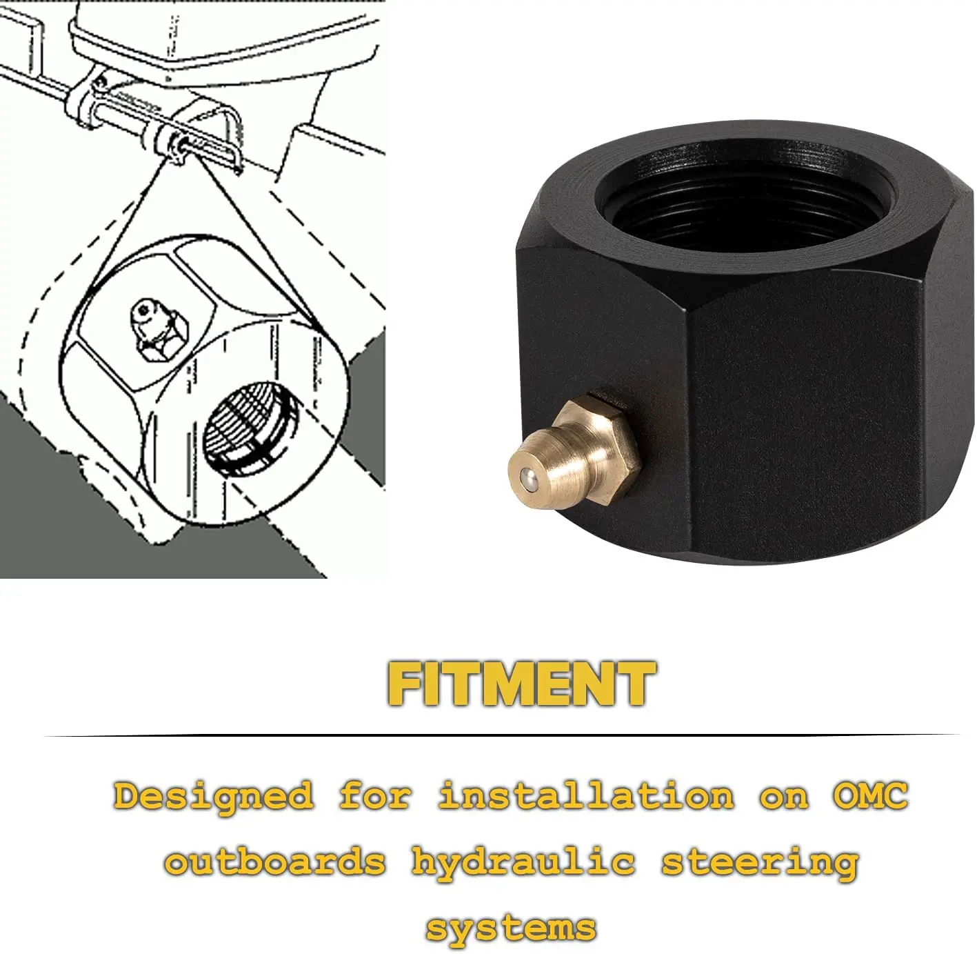 Mx fsm068 Marine Lenkrohr Kabel Fett mutter für omc 2861 Außenborder hydraulische Lenkung Golf mk4 jdm Boot Auto Zubehör
