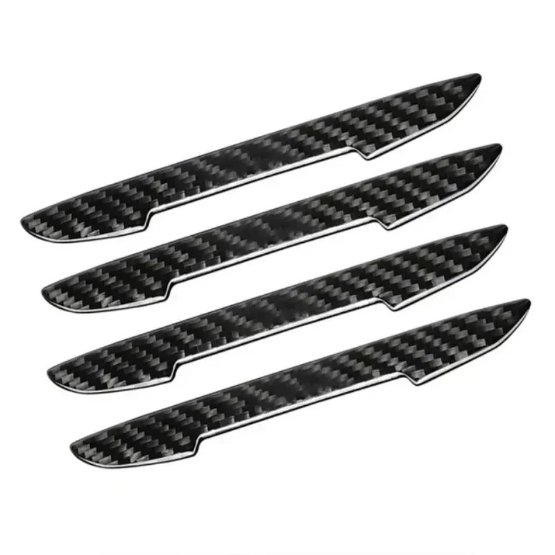 Carbon Fiber Car Door Etiqueta protetora, Protetor Anti-Colisão, Edge Strip resistente a riscos, Olhe, 4 pcs, 8pcs