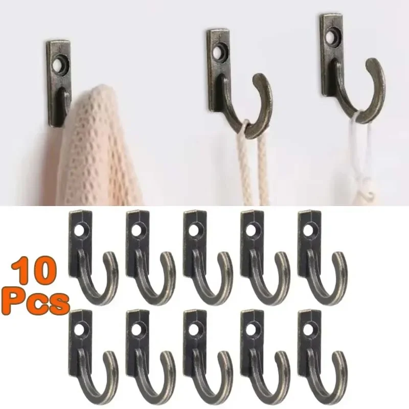 10Pcs Vintage Haken Wand Aufhänger Gebogene Schnalle Horn Lock Verschluss Haken Für Holz Schmuck Box Möbel Wohnkultur