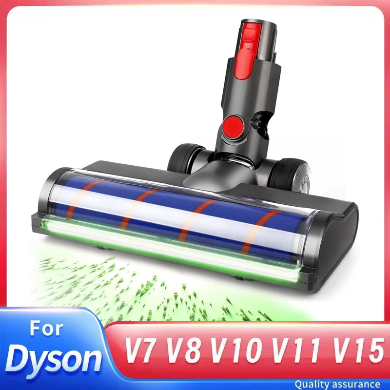 Cabezal de cepillo para Dyson V7 V8 V10 V11 V15 LED detección de polvo cabezal de suelo accesorio de vacío de repuesto para suelos duros
