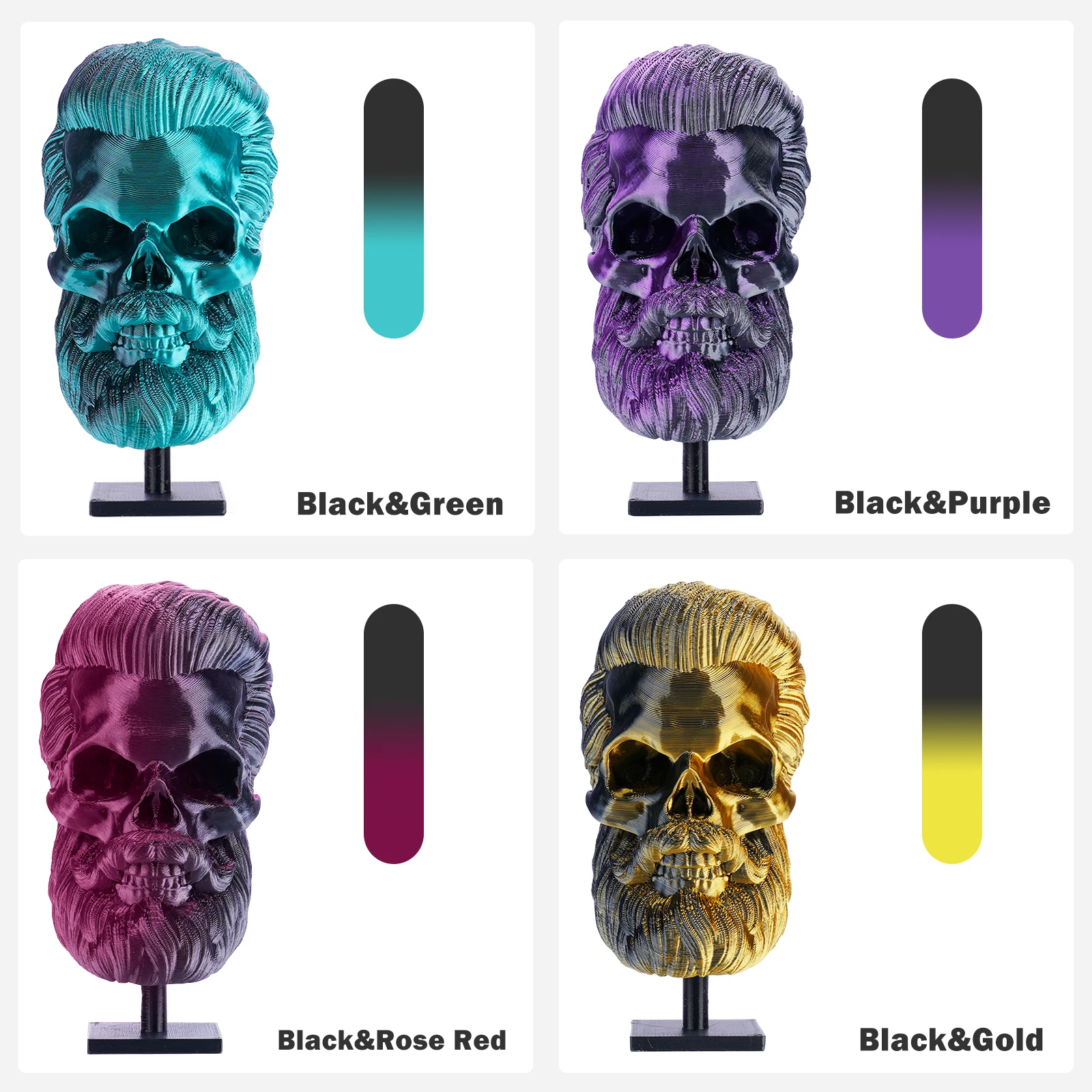 ERYONE 250G Dual-Color Matte Silk/Tri-Color Silk/PLA Filament 1.75 มม. ± 0.03 สําหรับ 3D การพิมพ์ Fast Shipping