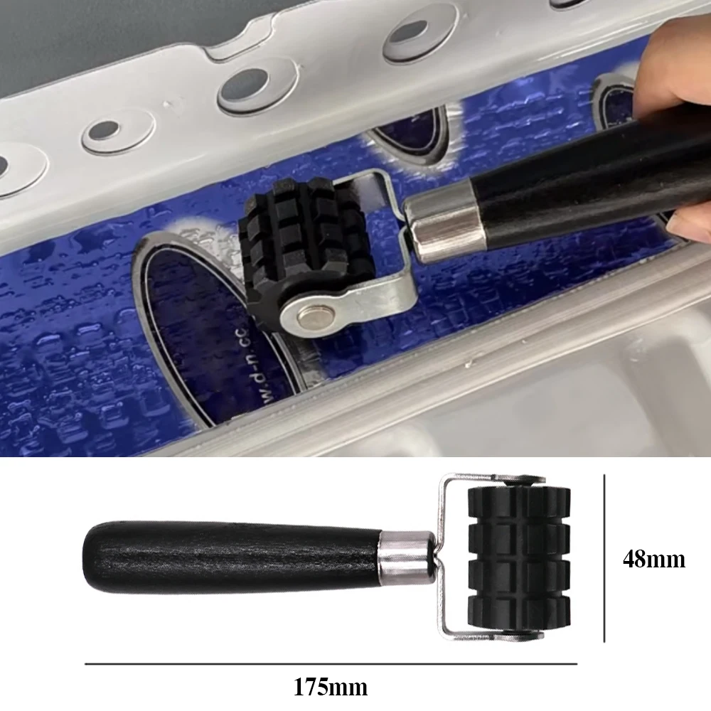 รถกันเสียงล้อยาง Patching Compaction Roller ล้อรถยนต์เสียงฉนวนกันความร้อนลูกกลิ้งผ้าฝ้ายผลักดันล้อเครื่องมือ