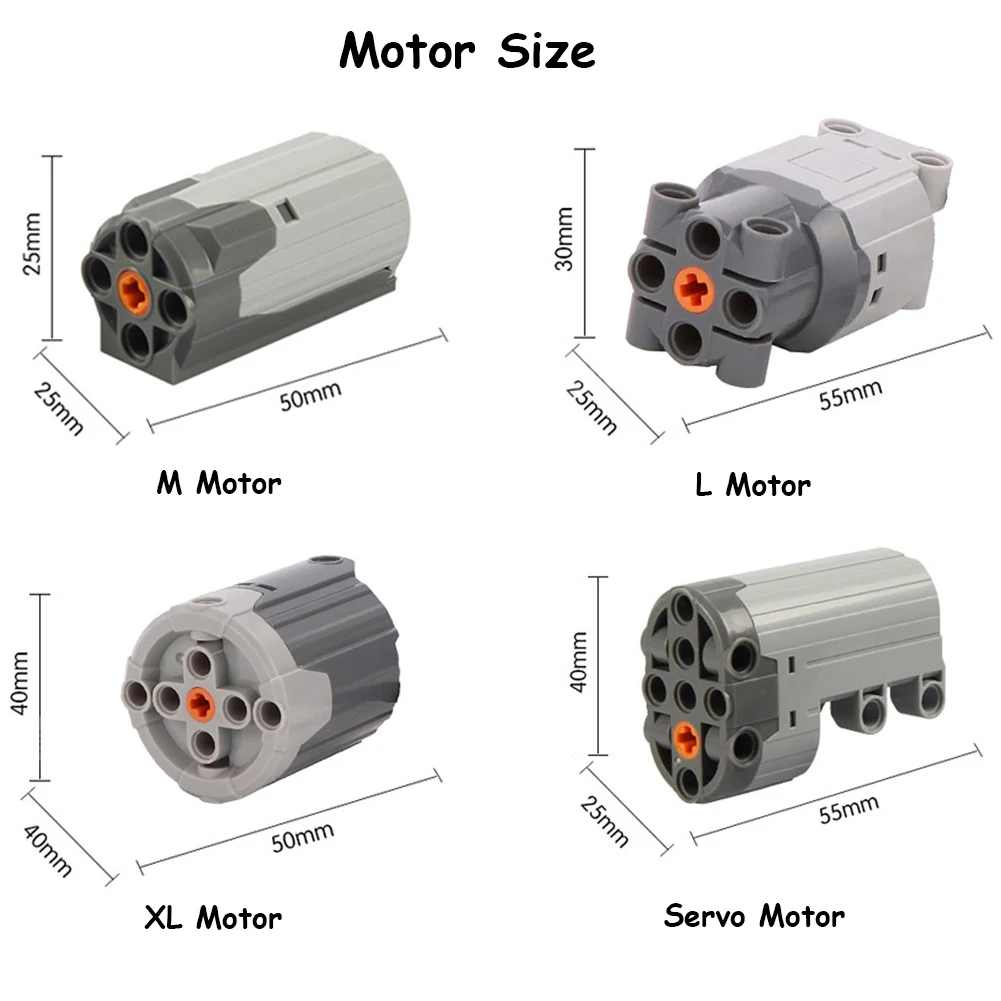 Parte técnica 8883 M Motor compatível com legoeds Power Functions Bloco de construção Carro Caminhão Veículos Modelo Power Up Speed Motor